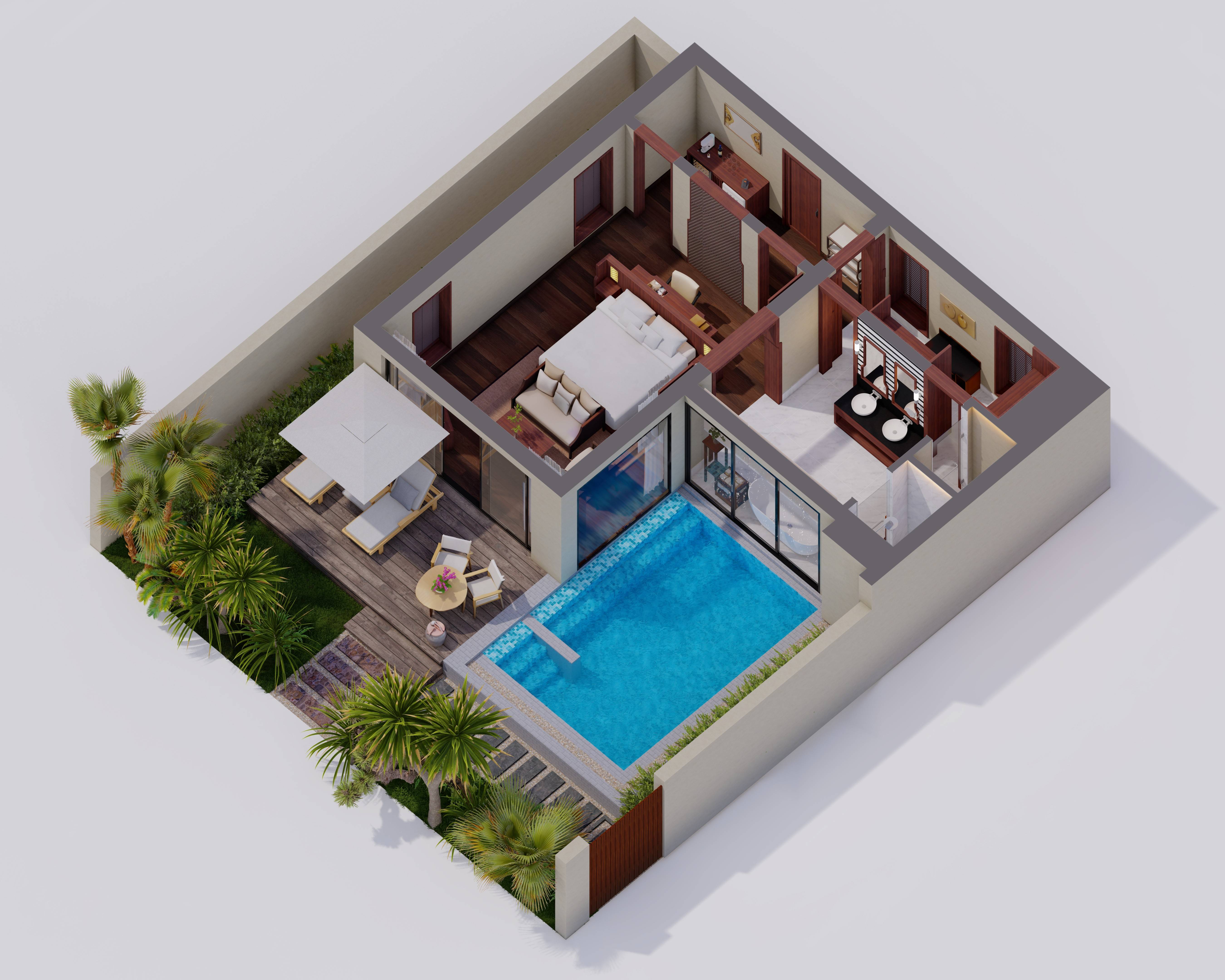  Villa avec piscine et accès à la plage