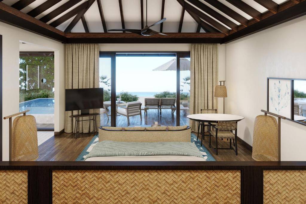 Villa avec piscine en bord de plage