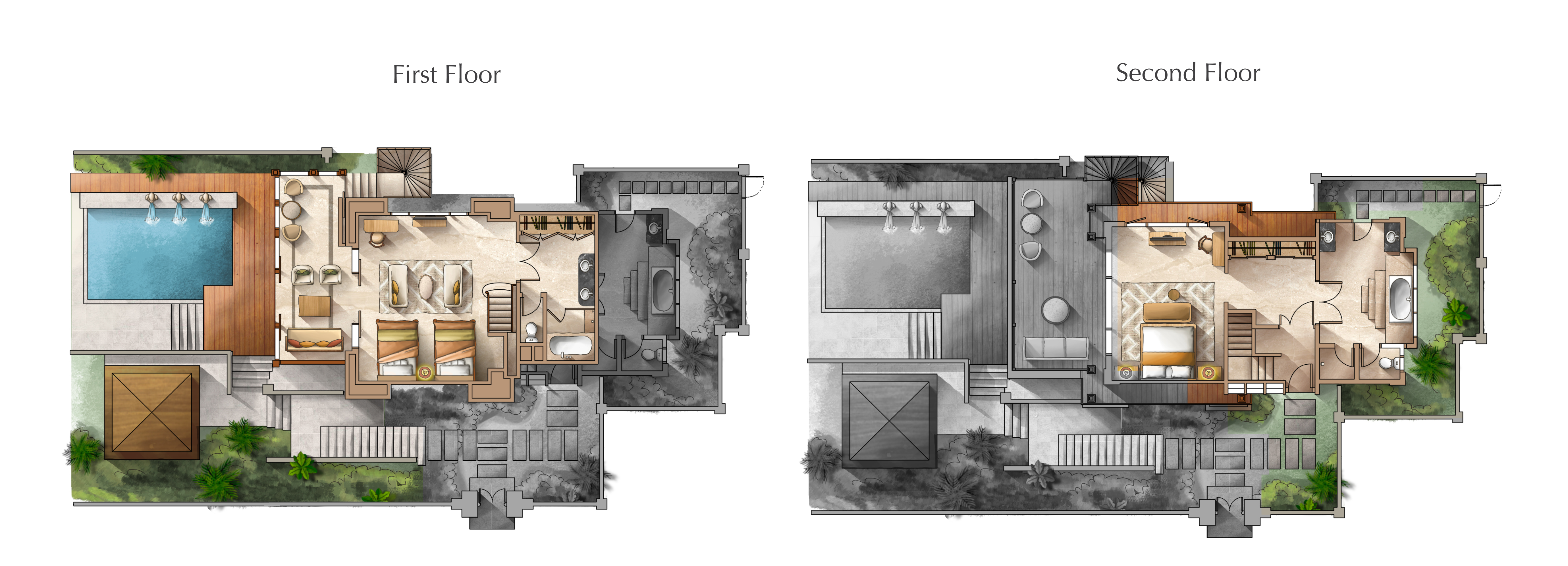 Villa 2 chambres avec vue sur l'océan	