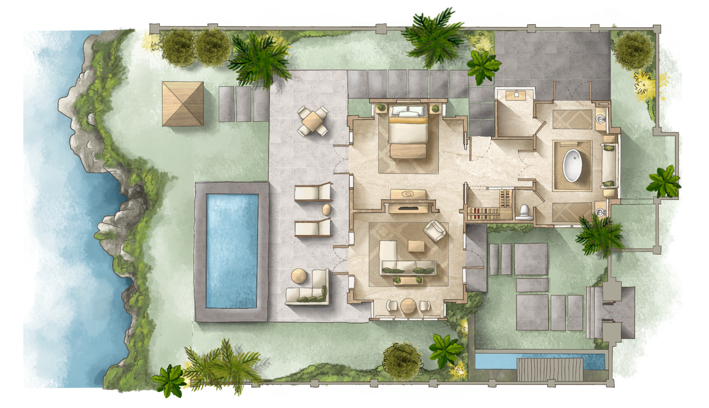 Villa 1 chambre avec vue sur l'océan	