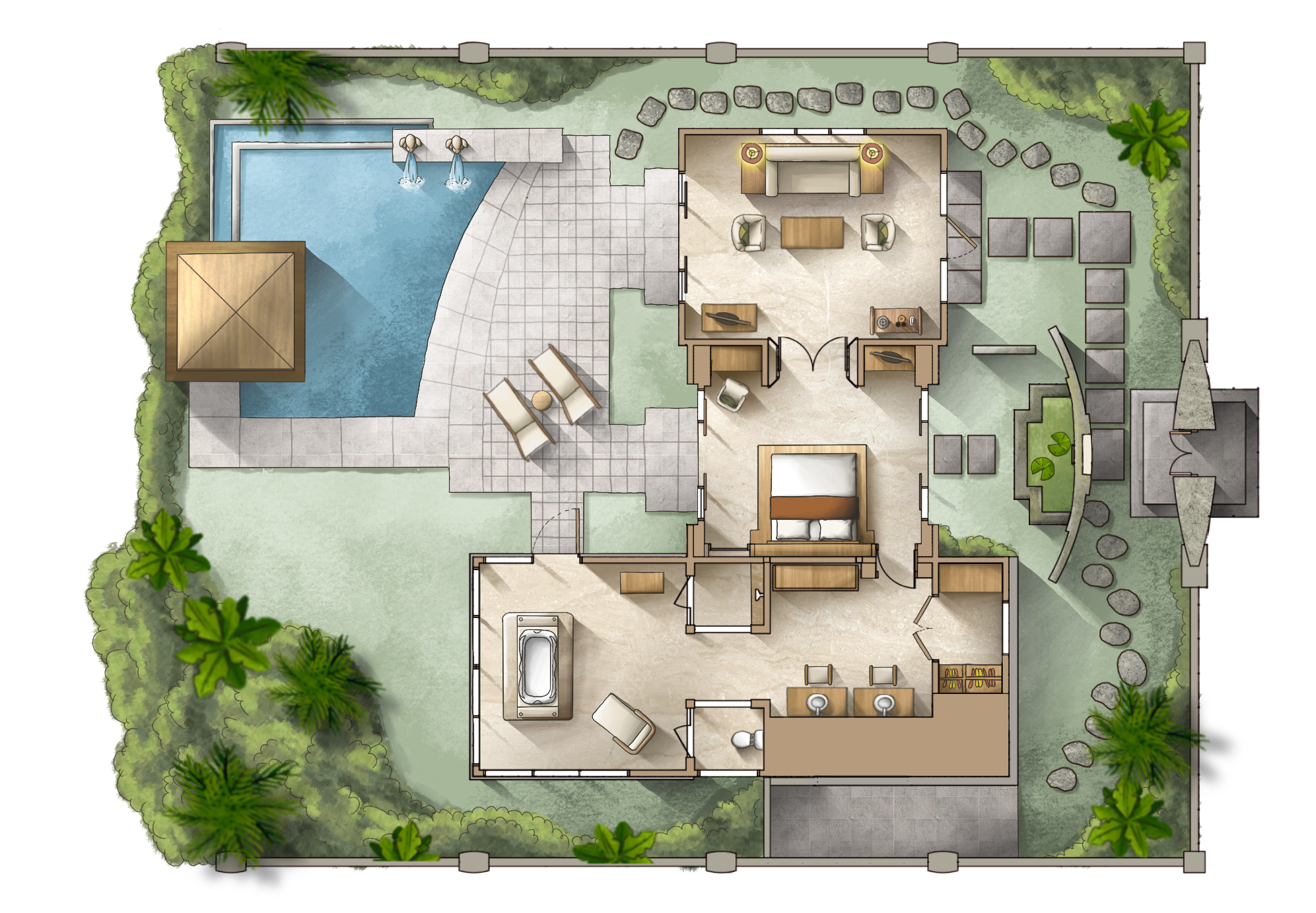  Villa 1 chambre en bord de mer (côté falaise)